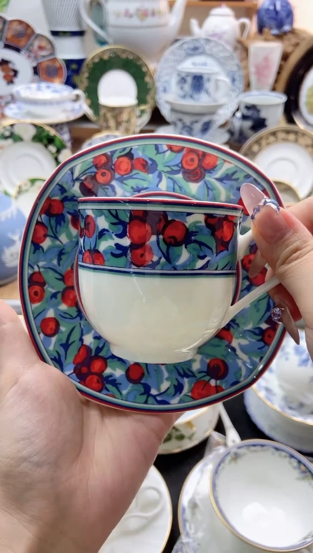 瓷片全新姬龙雪咖啡杯谨慎参拍，防伪帖撕毁无售后