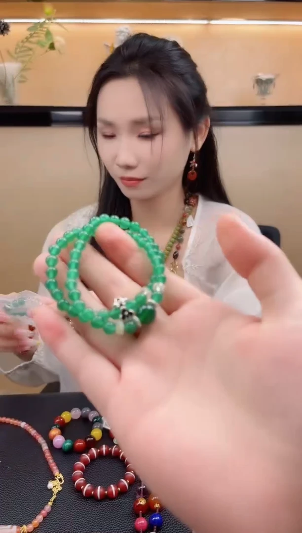 未镶嵌手链玛瑙/玉髓双圈手链