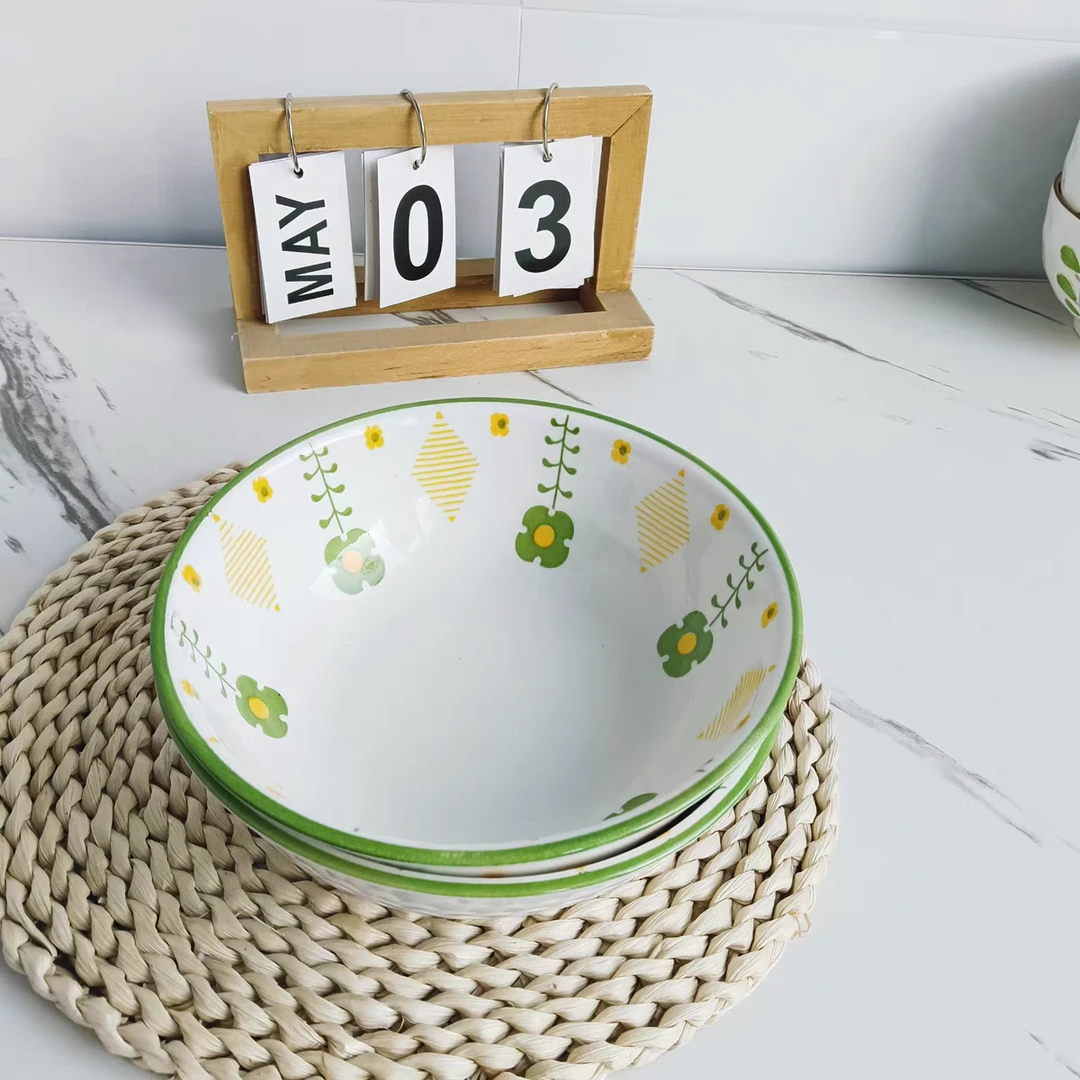 【新品福利】4只7英寸四叶草甄古碗