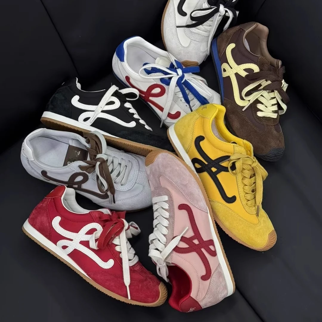 欧若风歪头2.0幂幂同款德训鞋2025春季新款时尚百搭复古轻便拼色