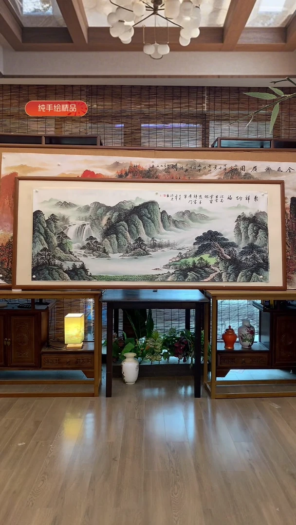 国画国画纯手绘纯实木205*85cm