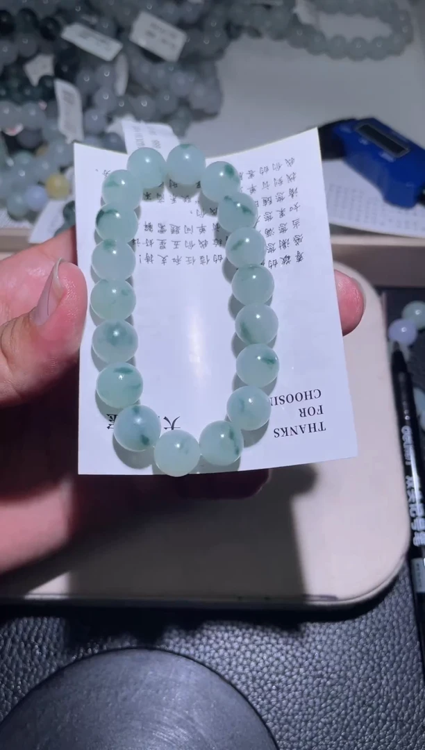 未镶嵌定制翡翠珠串