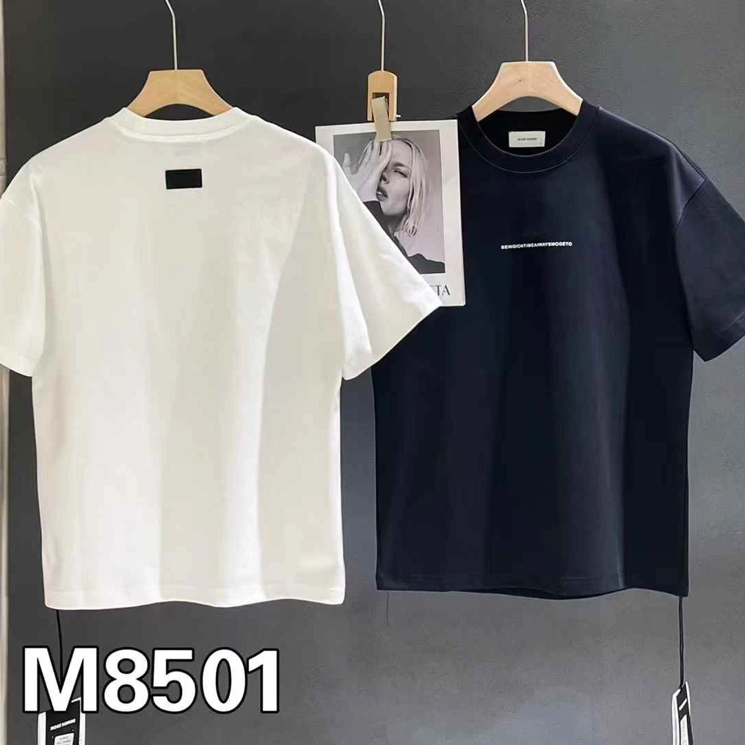MOGE 2025夏季新款男士春夏短袖8501时尚圆领高品质百搭上衣纯色