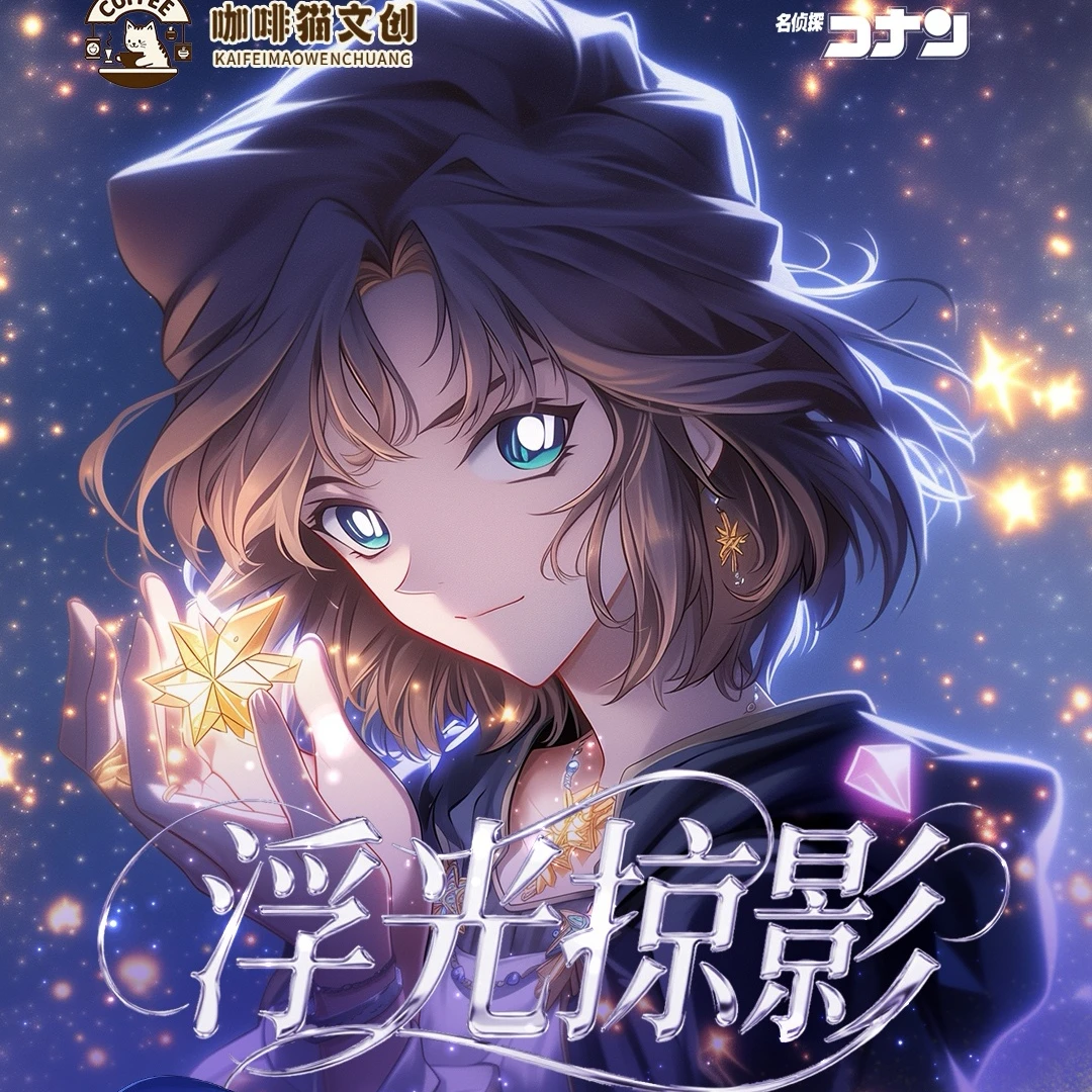 【玩法】名侦探柯南 咖啡猫文创 浮光掠影 色纸盲盒二创