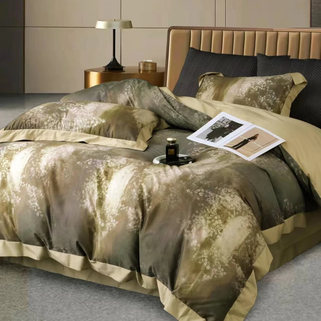 C7598 纯棉100s御棉活性数码印花四件套 云深不知处200*230轻奢