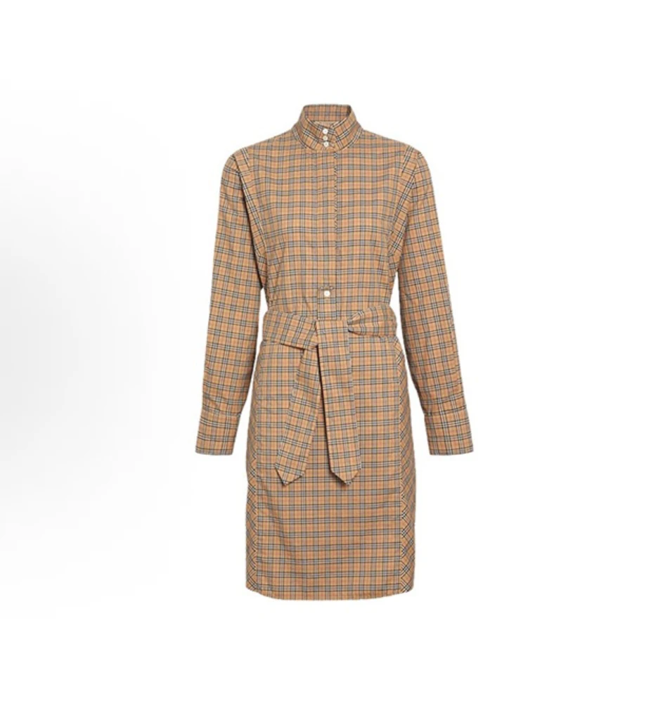 未使用 BURBERRY/博柏利 CZF1222/格纹衬衣裙/尺码UK12