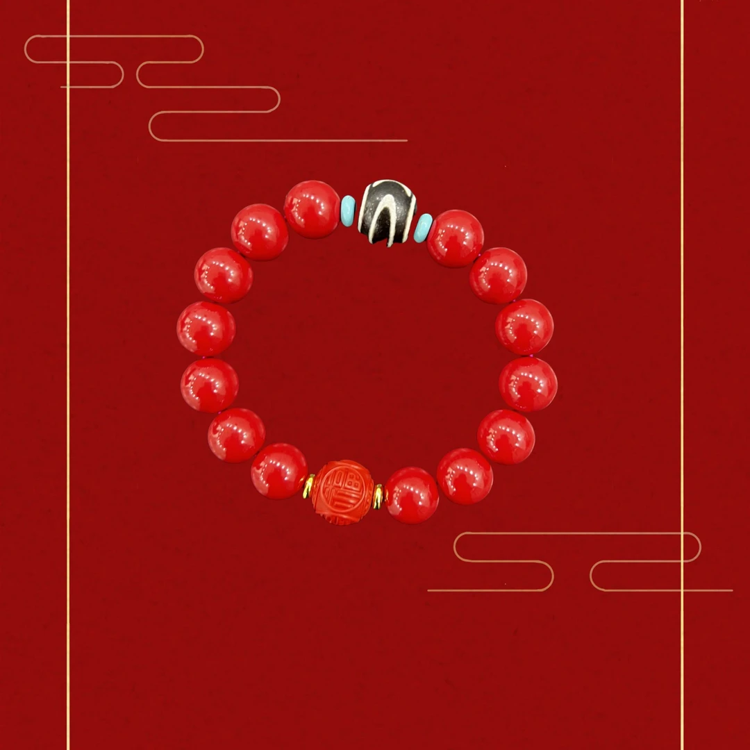 天然辰砂时尚精致 百搭福运满满朱砂手串