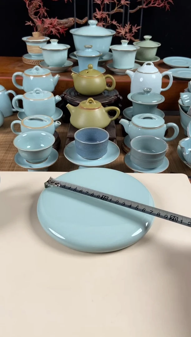 瓷片微瑕全手工壶承18cm原矿釉赵琳手签7支钉烧
