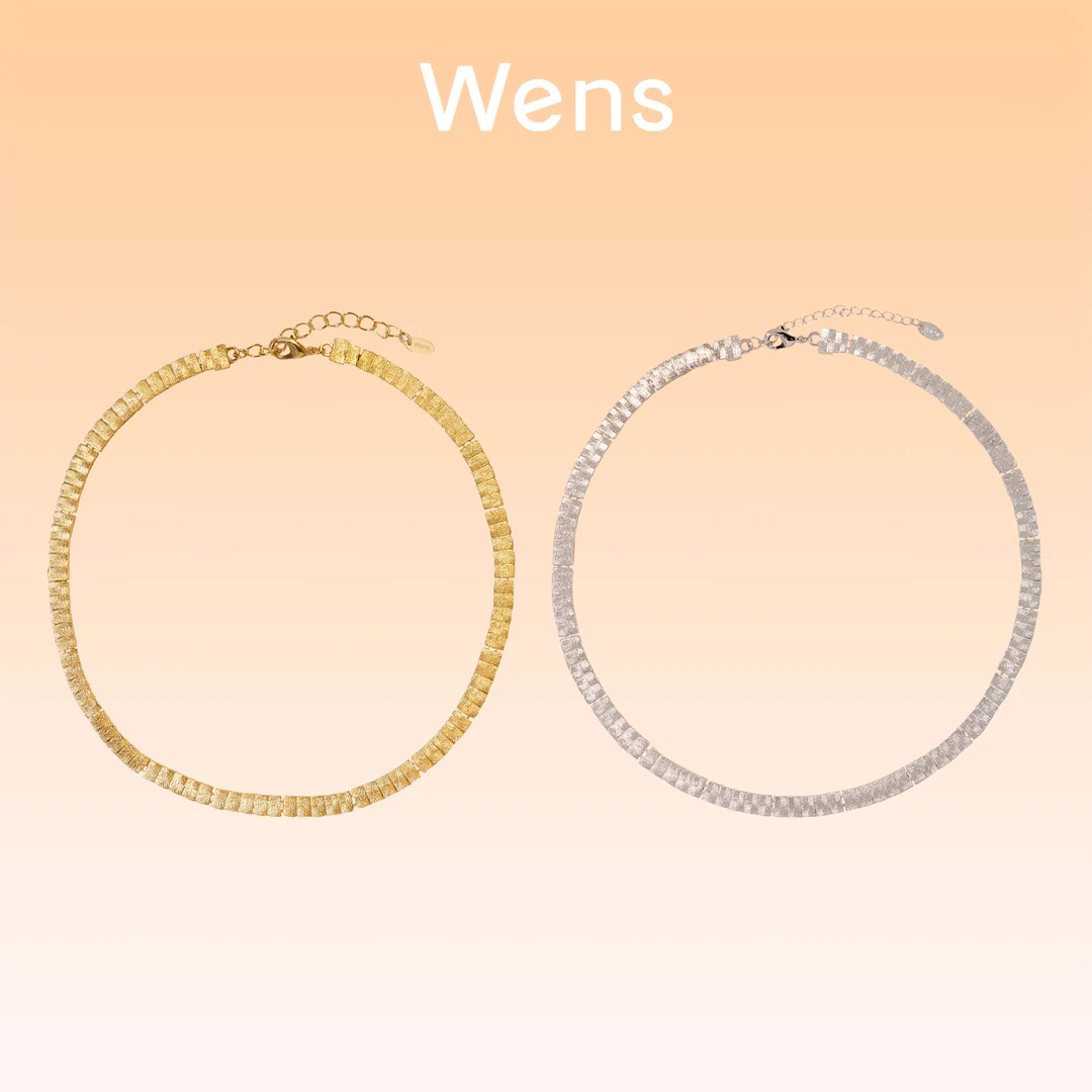 Wens/吻斯 铜合金项链 部落 图腾方块可活动choker小众百搭时尚