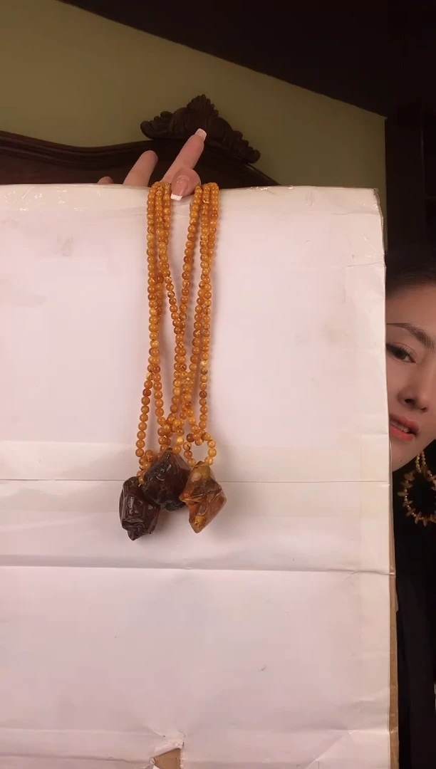 琥珀颈饰未镶嵌多样性发一