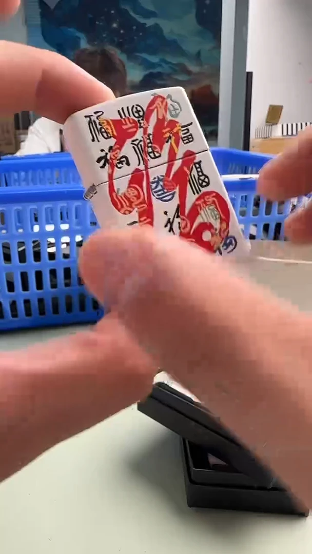 铜zippo打火机百福图