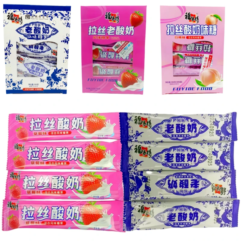 经典酪酸奶草莓拉丝酸奶软糖奶糖喜糖水果味网红独立盒装童年怀旧