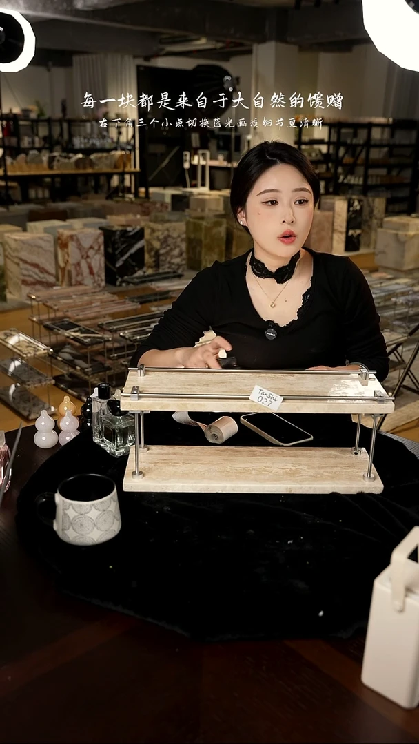 石材027大理石双层置物架