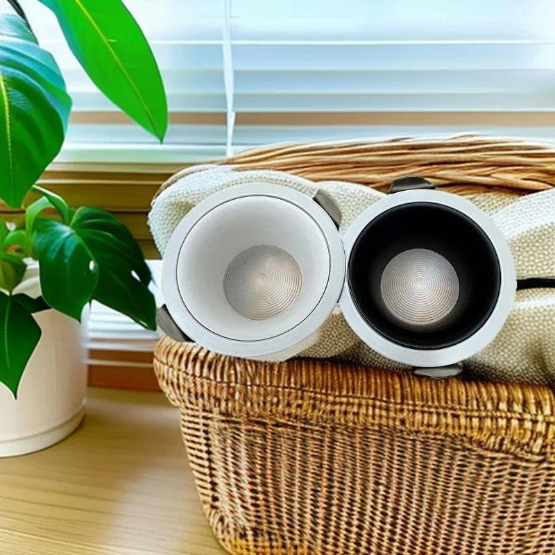 55开孔筒灯射灯家用客厅创意嵌入式防眩光窄边轻奢无主灯孔灯圆形