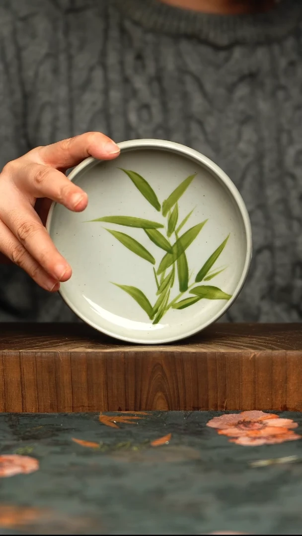 杯釉下彩手工手绘同款陶器