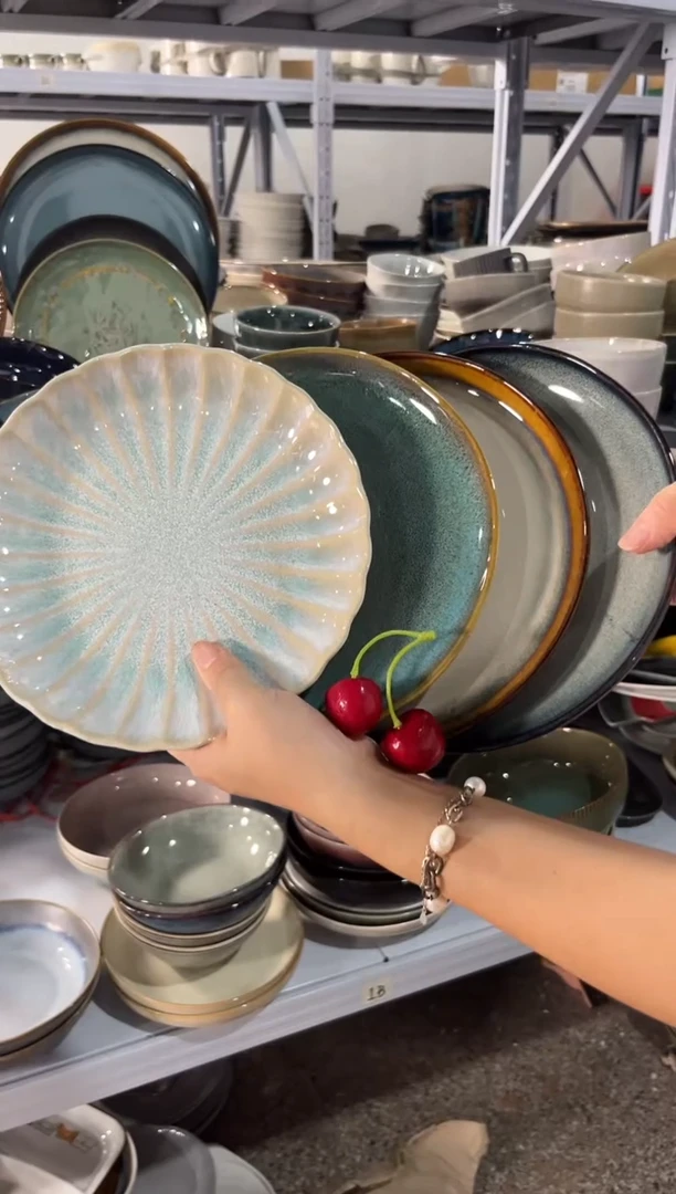 陶瓷外贸尾货瑕疵满20包邮X4 小盘组合