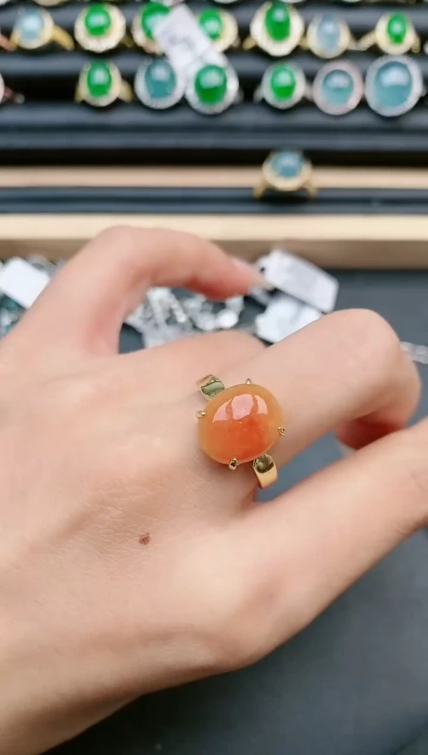 翡翠戒指银S925镶嵌111111