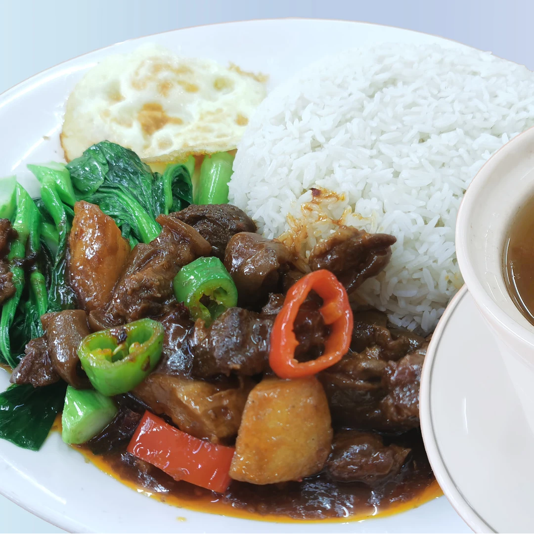 【品质简餐】锅仔驴肉饭（微辣）+炖驴骨汤【单人餐】
