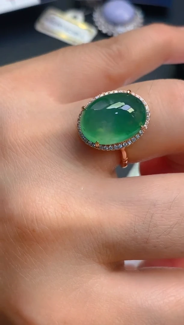 【闪购商品】翡翠耳饰银S925镶嵌天然A货翡翠1