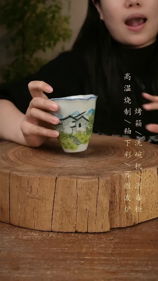 碗瓷景德镇手工手绘高温瓷釉下彩