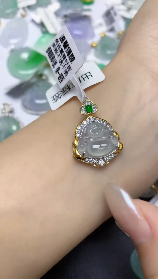 颈饰未镶嵌翡翠天然缅甸翡翠A货多样性发一件