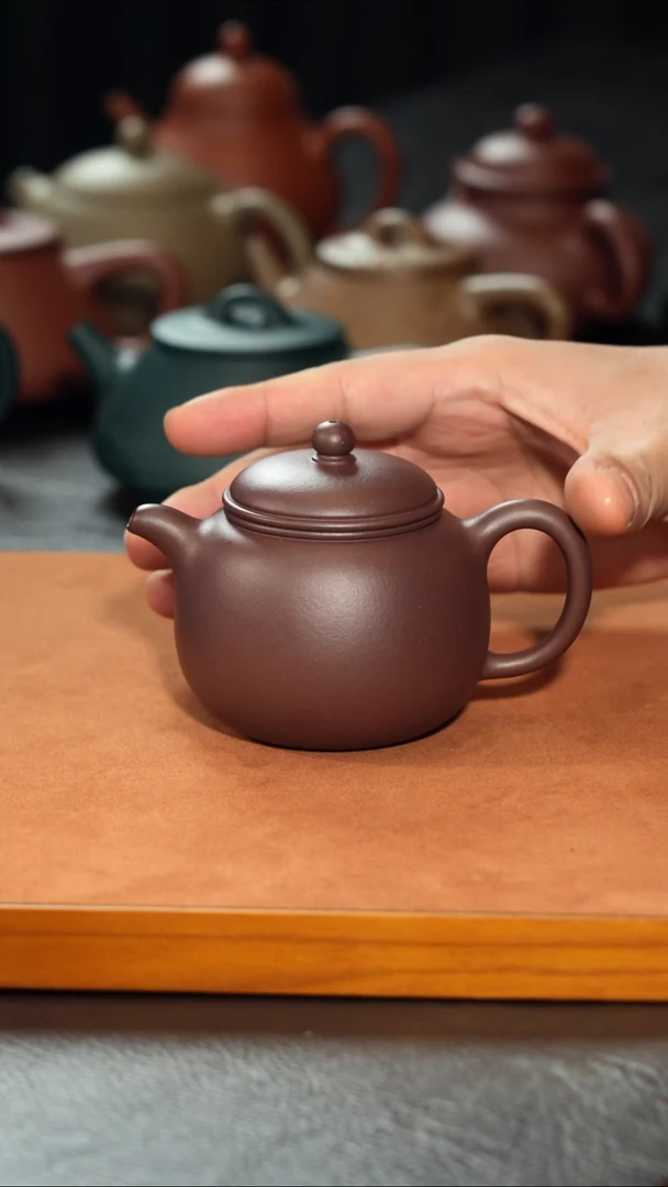 茶壶紫砂2**8半手精工紫泥高温袍尊