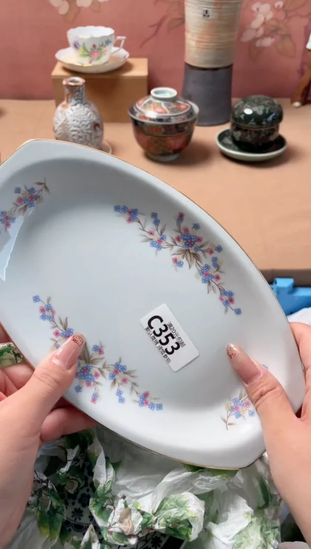 瓷片梅*瓷器瓷器C353