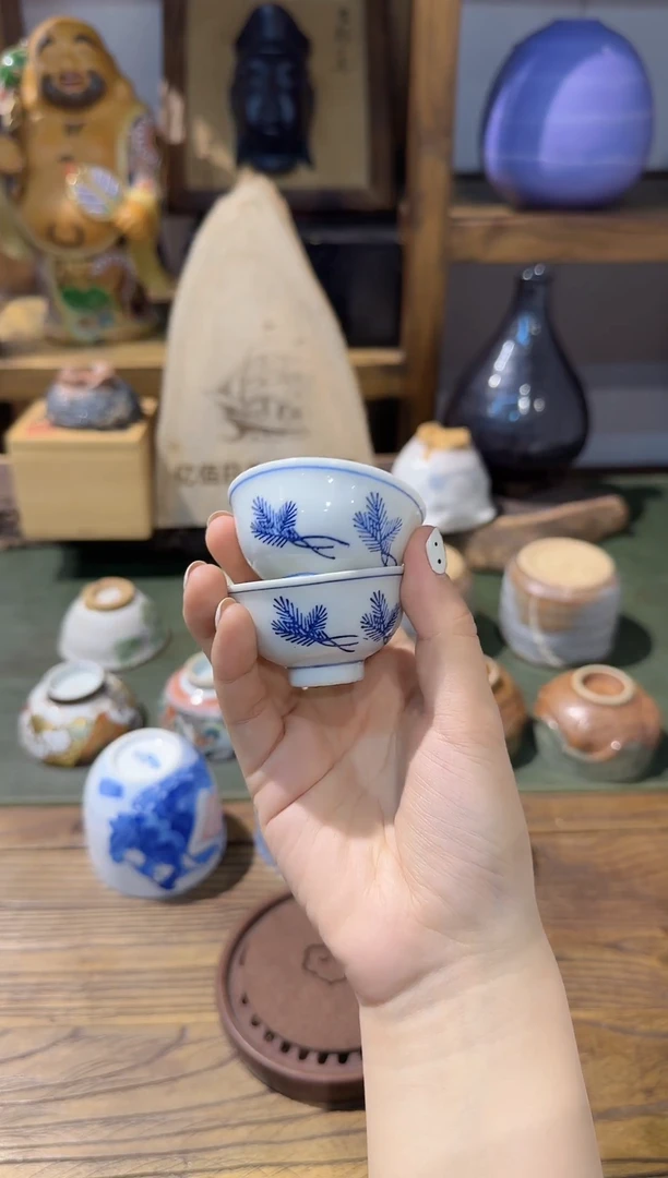 福利 青花 2只···