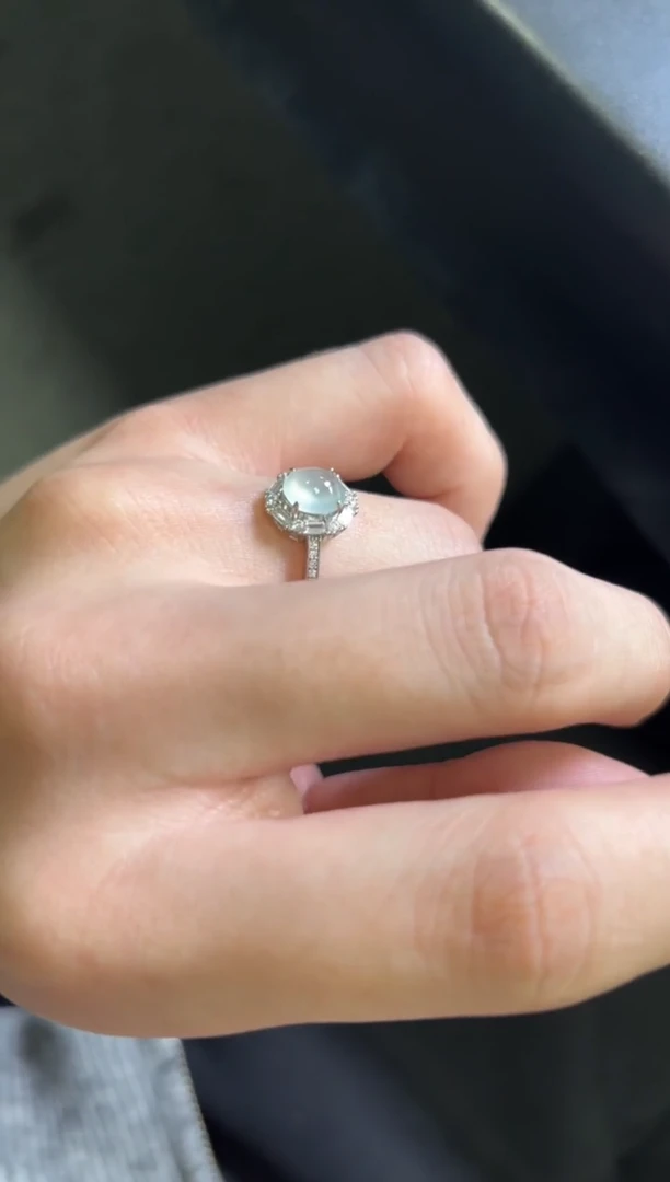 【闪购商品】翡翠挂件银S925镶嵌发一件戒指YYB0108-1