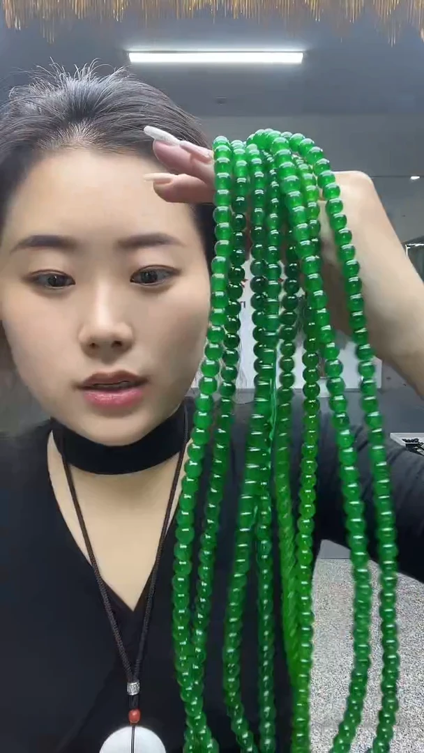 绿圆形卡8珠链多样性发货一
