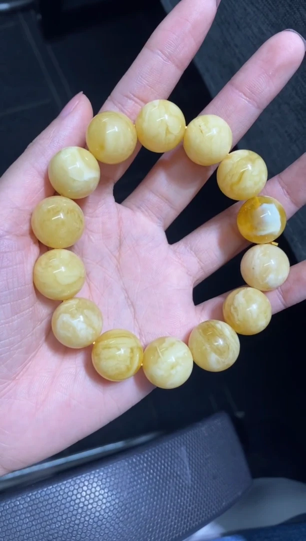 未镶嵌蜜蜡裸石（静）手串