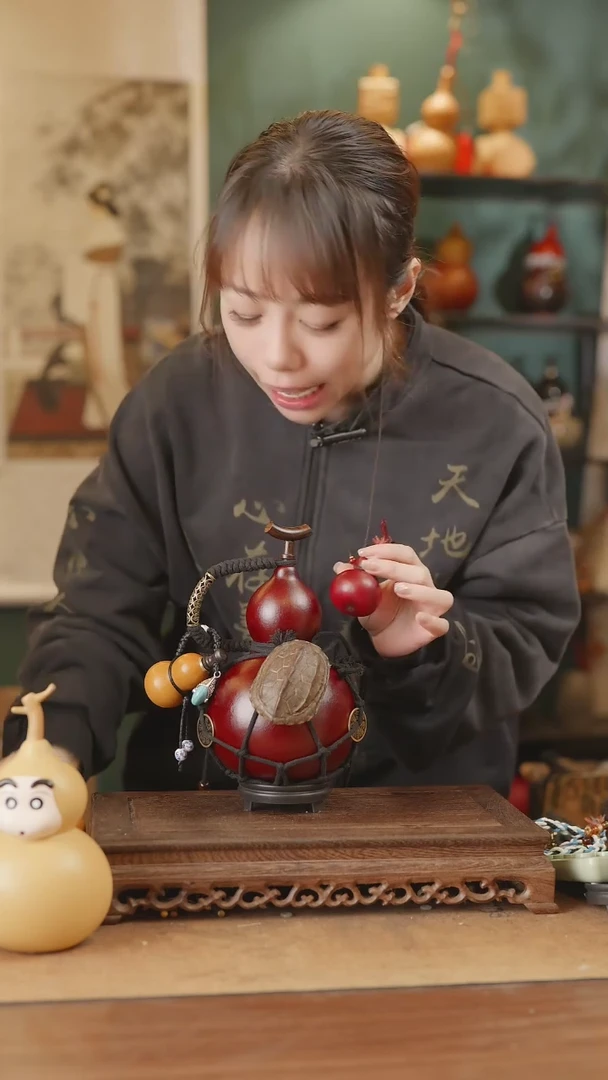 【闪购商品】240号精品天然大漆工艺防渗内胆酒葫芦~