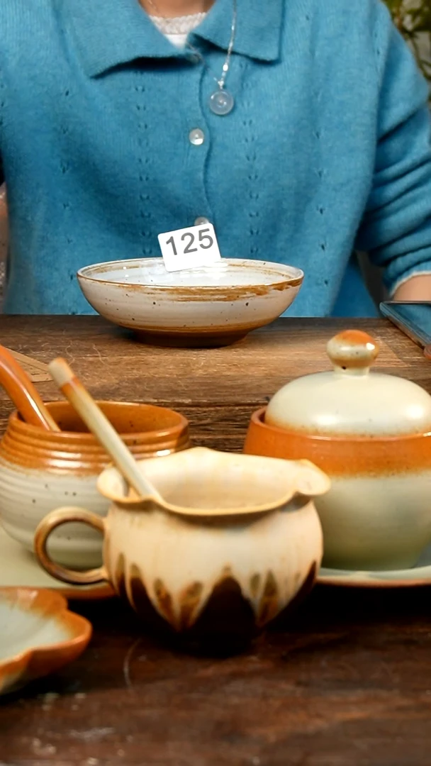 盘高颜值粗陶餐具限时抢购