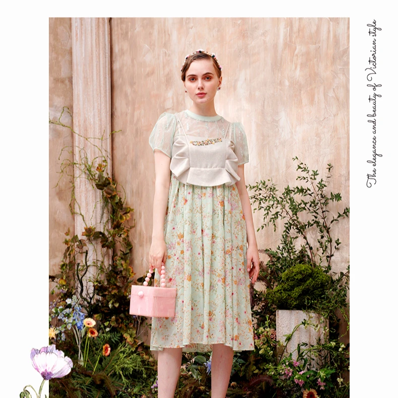 【诗语专属】朝峰时尚吊带两件套连衣裙女CFB2E122-135Q