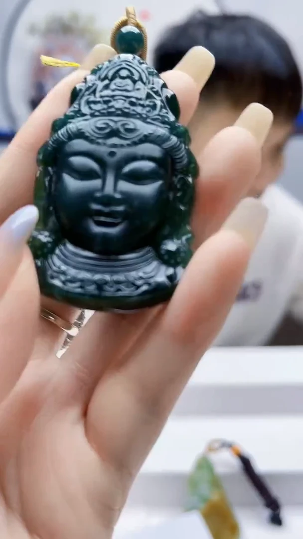 未镶嵌定制翡翠zl-毛货挂件48