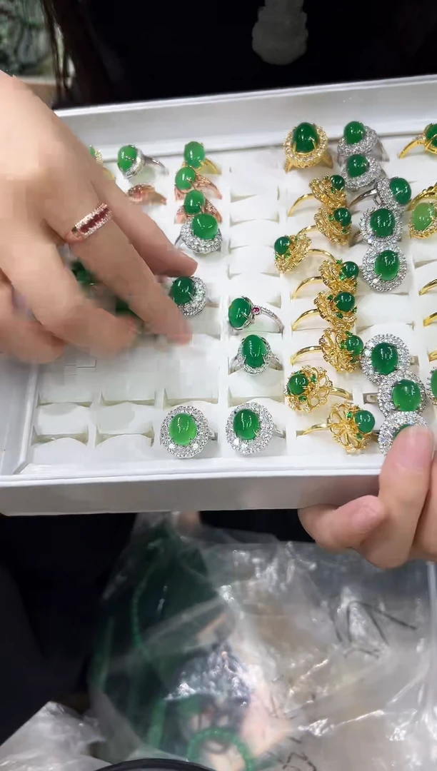 玛瑙/玉髓戒指未镶嵌（多样性发货）018