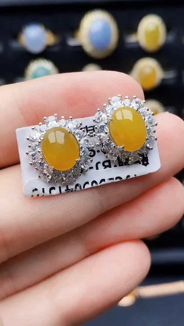 银S925镶嵌戒指翡翠6103