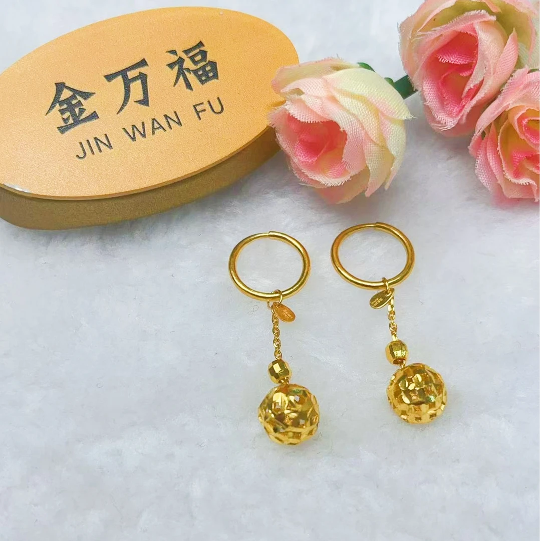 金万福黄金足金耳饰