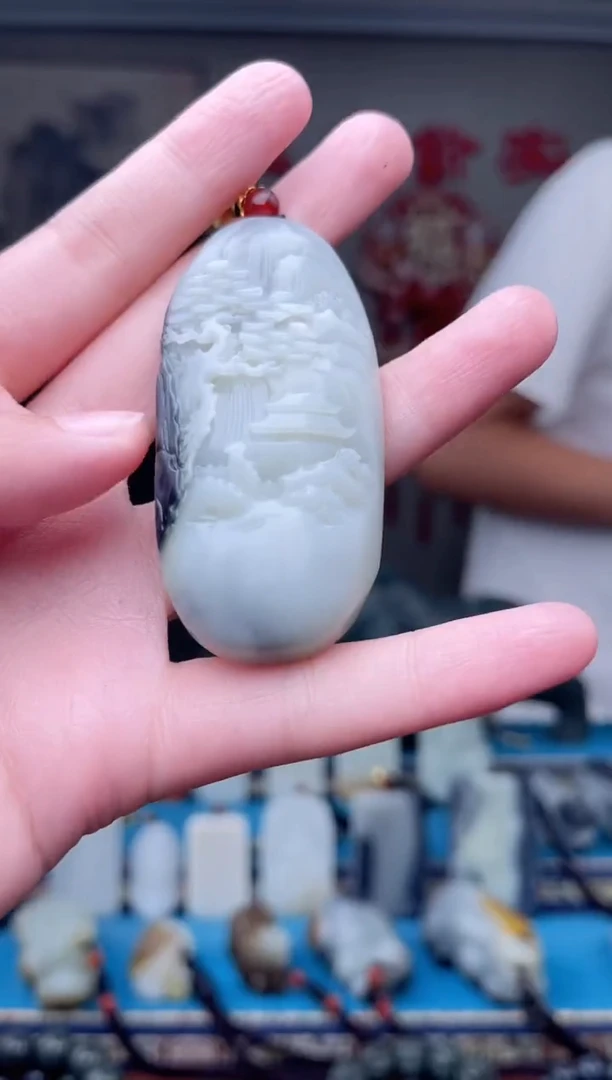 和田玉未镶嵌挂件1