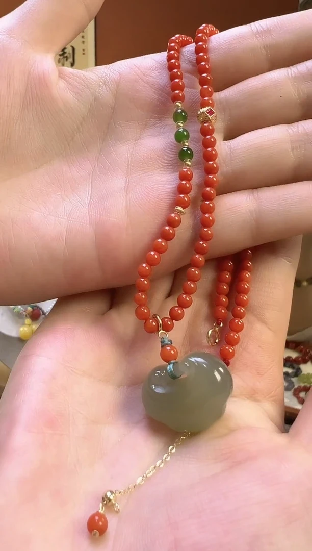 项链未镶嵌南红玛瑙南红