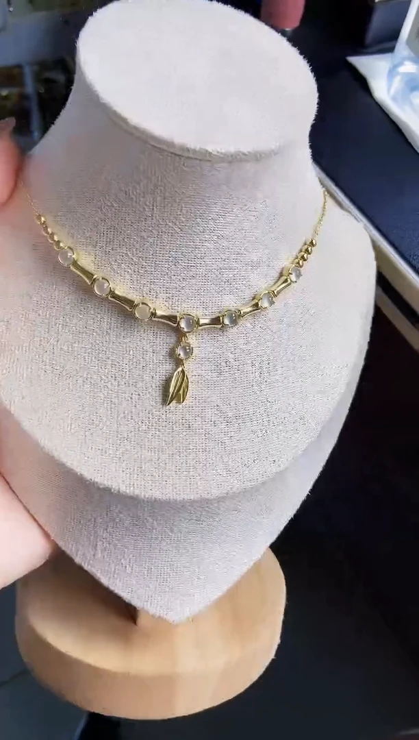 翡翠银S925镶嵌颈饰12