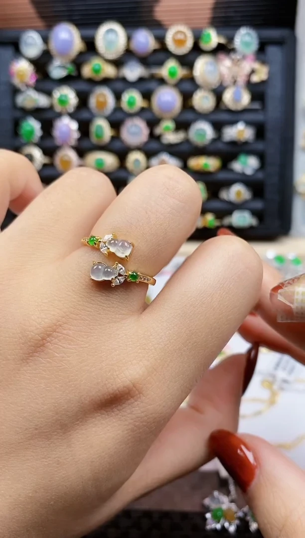 银S925镶嵌戒指翡翠152