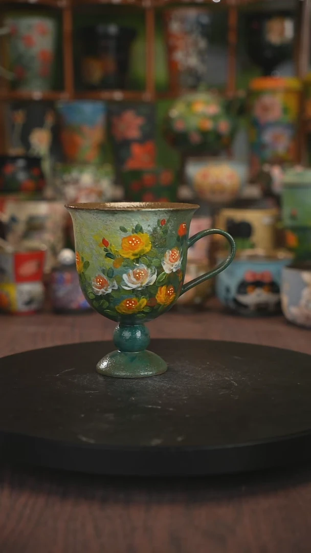 紫砂油画手绘釉下彩