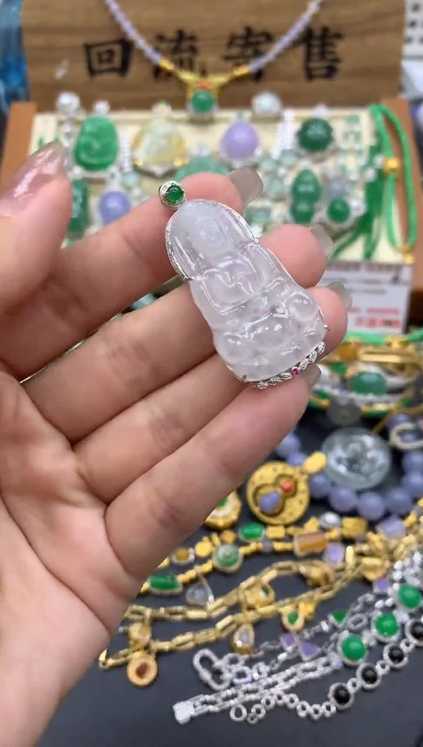 【闪购商品】翡翠颈饰18K金镶嵌370-中国好珍宝