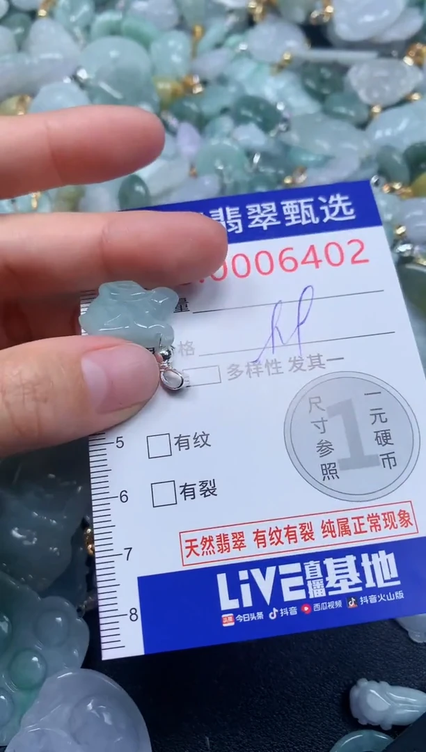 吊坠(不含链)未镶嵌翡翠6402