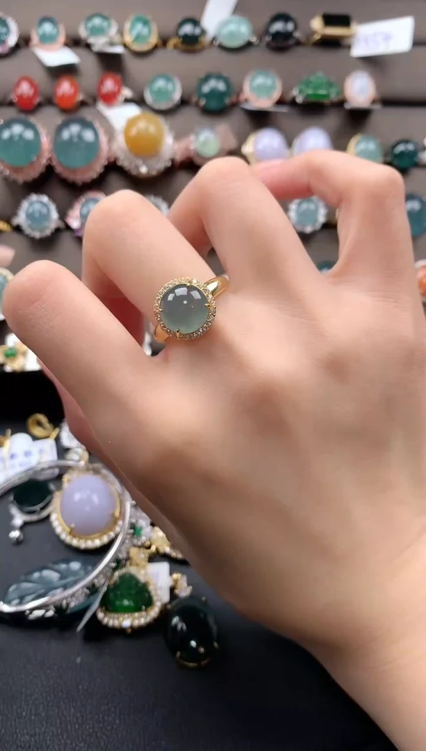 【闪购商品】翡翠戒指银S925镶嵌32432423