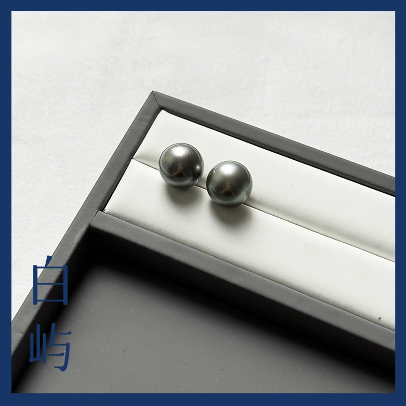 收藏级13-14mm大溪地耳钉