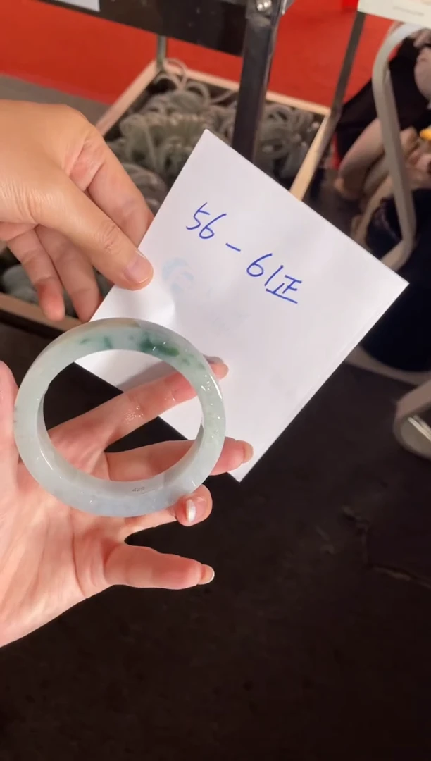 未镶嵌手镯定制翡翠绿飘花SZDZ481/DZS