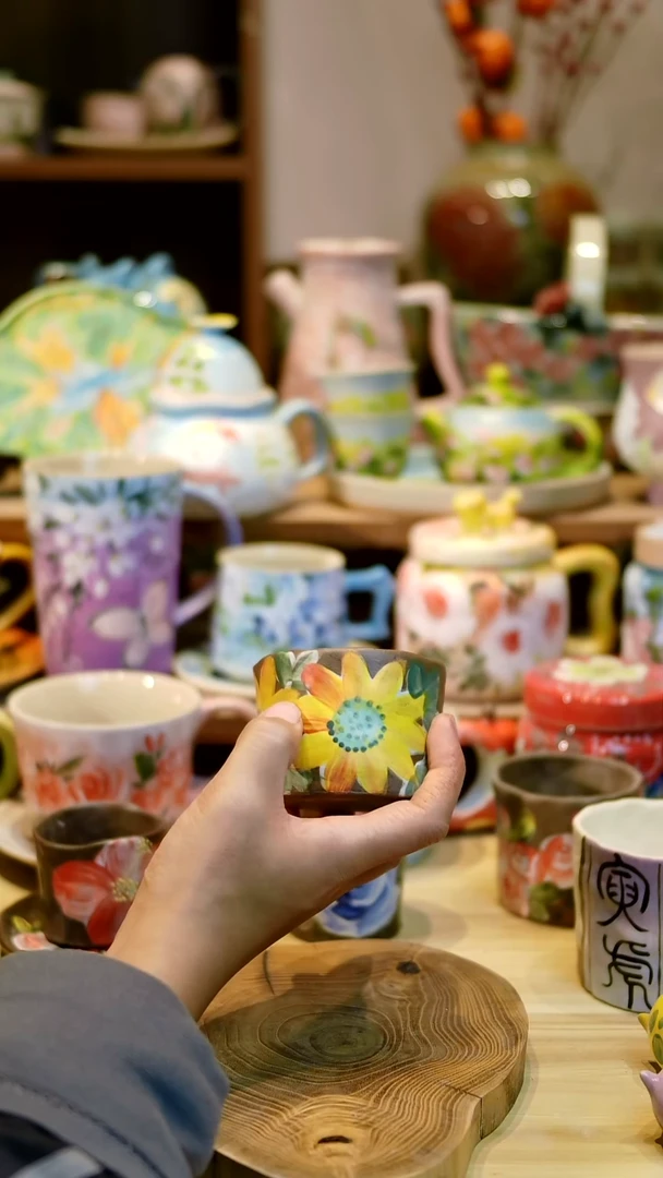 瓷片景德镇釉下五彩手绘陶瓷