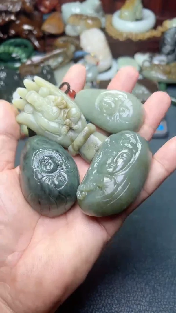 和田玉未镶嵌把件4